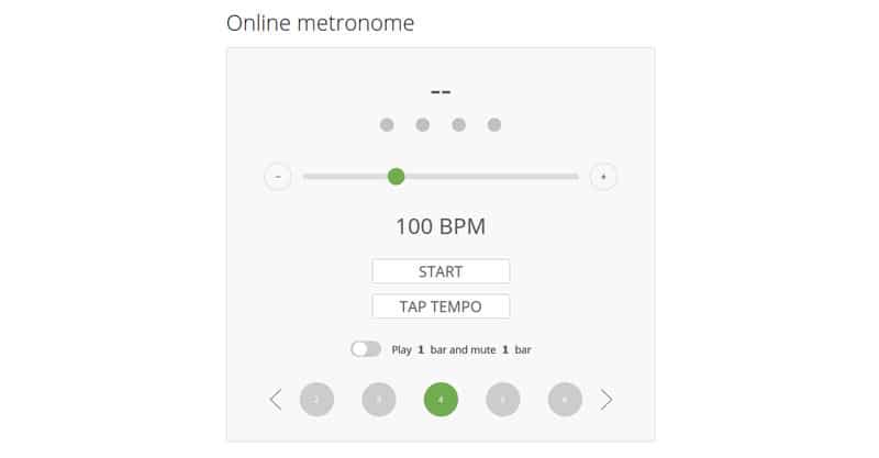 Metrónomo Musicca online